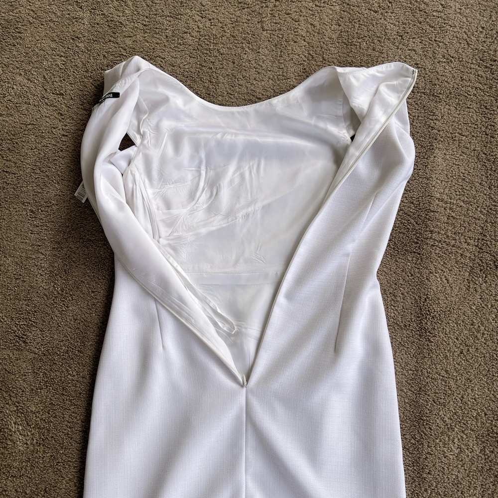 NWT Gianni Bini Irene White Cap Sleeve Ruffle Short Dress 4 - Picture 12 of 12